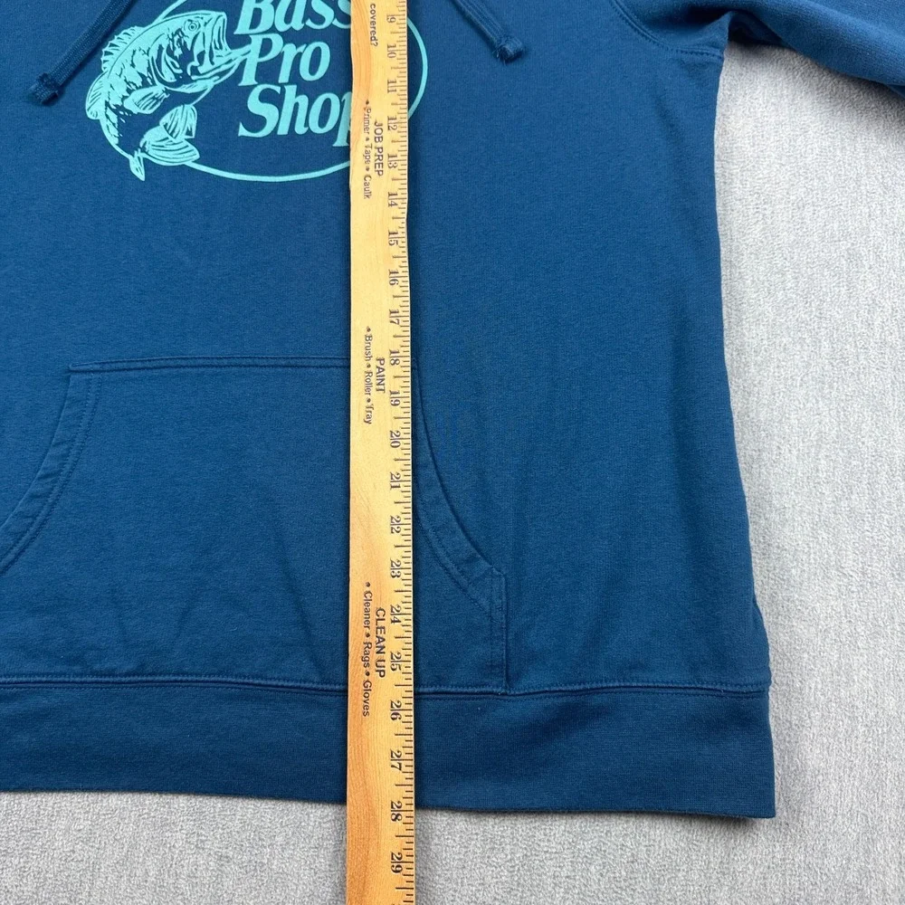 Bass Pro‎ Shops Hoodie Mens XL Blue Pullover Sweatshirt Fleece Graphic Outdoor